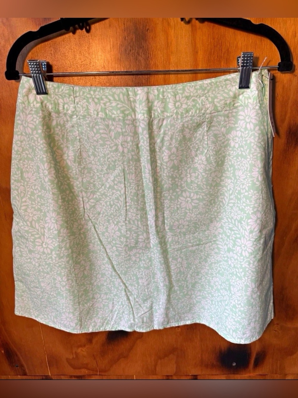Billabong Mint Green and White Floral Mini Skirt